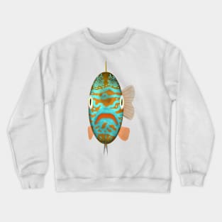 Longear Sunfish Fish Head Crewneck Sweatshirt